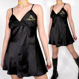 HELLO KITTY SATURN ORB BLACK SLIP DRESS